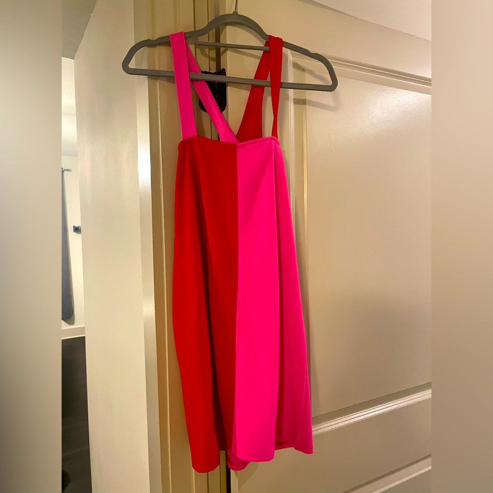 Red/Pink Striped Dress